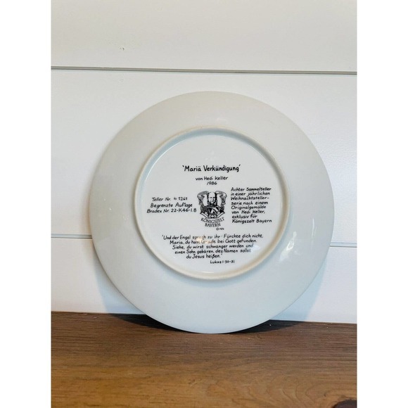 Konigszelt Hedi Keller Collector Plate 1986 Maria Verkundigung Religious - Picture 2 of 4